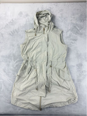 Herno Rain Collection Beige Vest Women 44 EU/8 US 100% Polyamide Made In Italy
